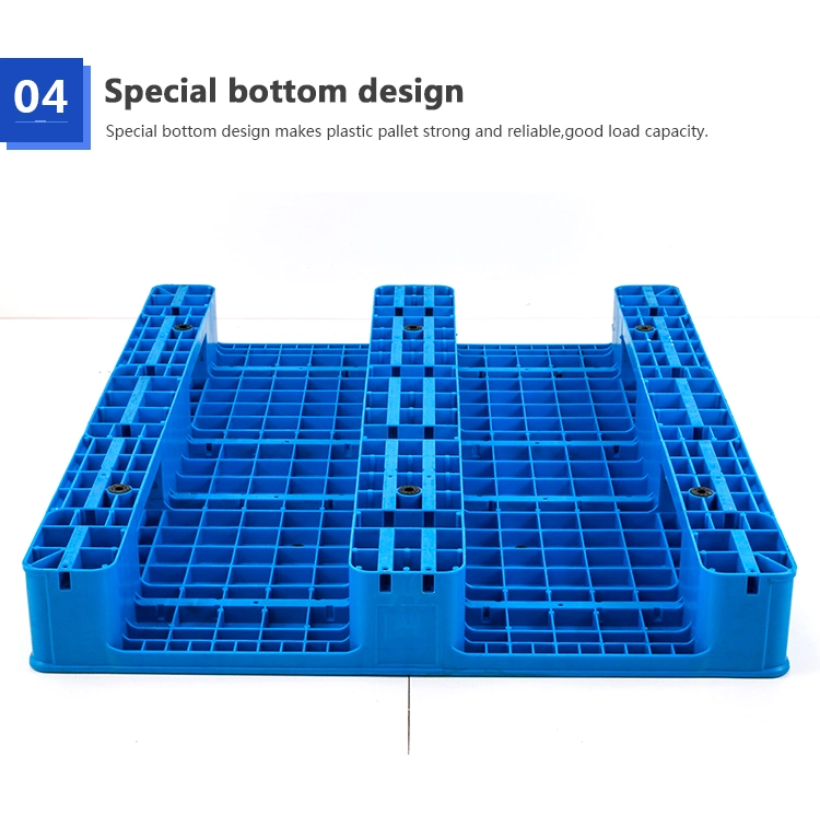 Heavy Duty Flat Top Strong Cheap Logistics Industrial Racking Plastic Pallet with Steels Reinforcement