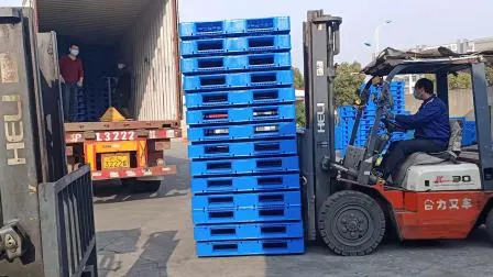 Scaffalature industriali per carichi pesanti per logistica robusta con parte superiore piana Pallet in plastica economico con rinforzo in acciaio